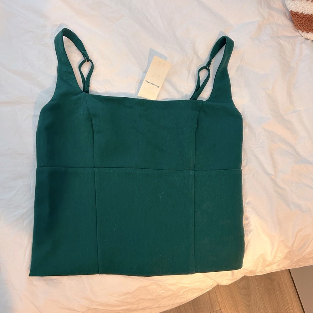 Squareneck Top, Forest Green